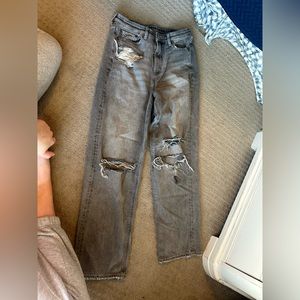 American eagle black/grey jeans highest rise 90s size 8